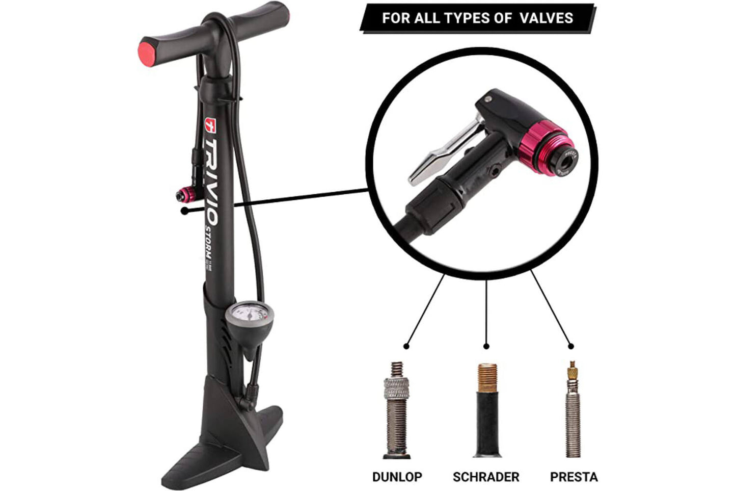 Trivio - Fietspomp Storm Hogedruk 11 Bar / 160 Psi