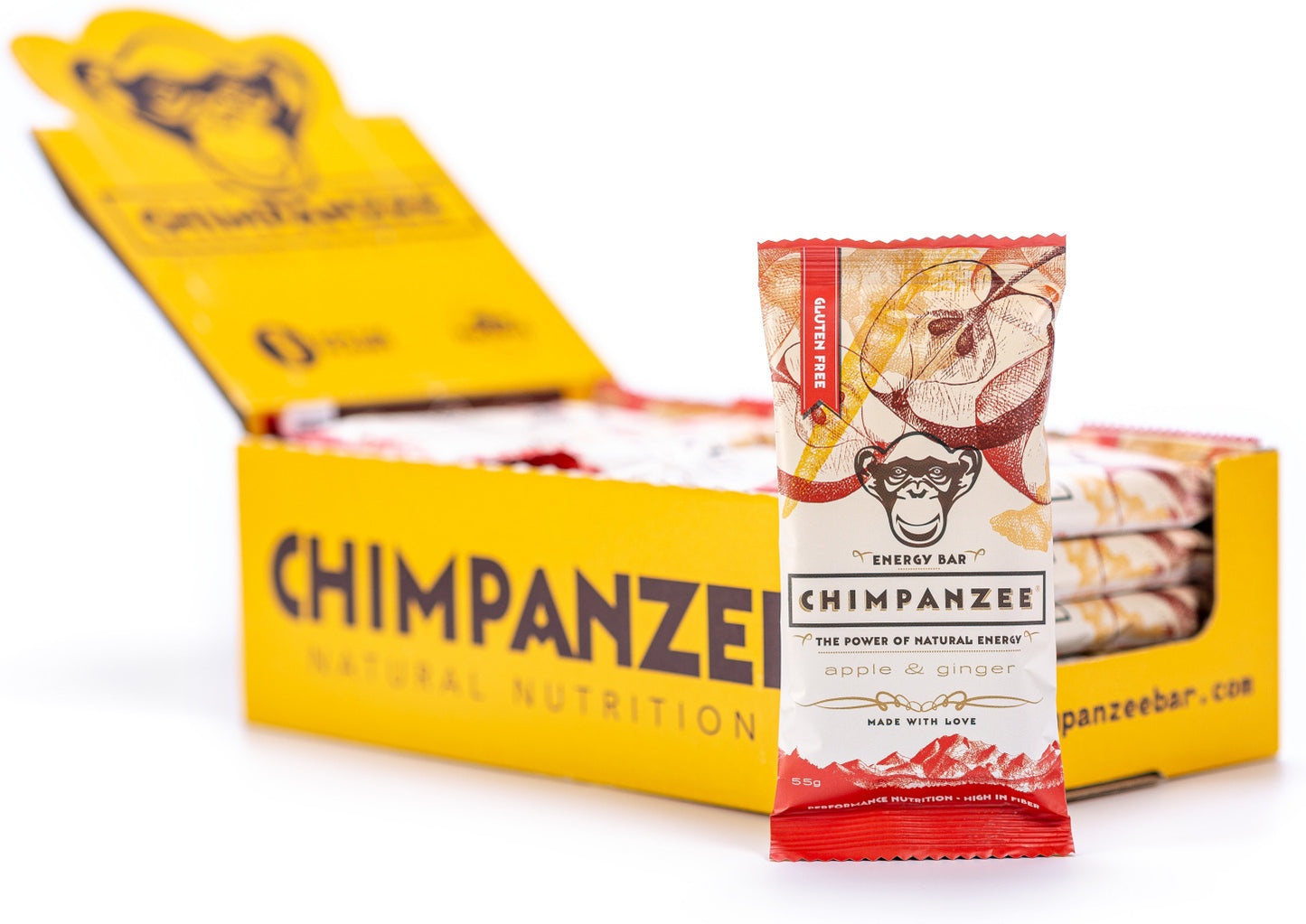 Chimpanzee Energy Bar Apple & Ginger  - Per stuk