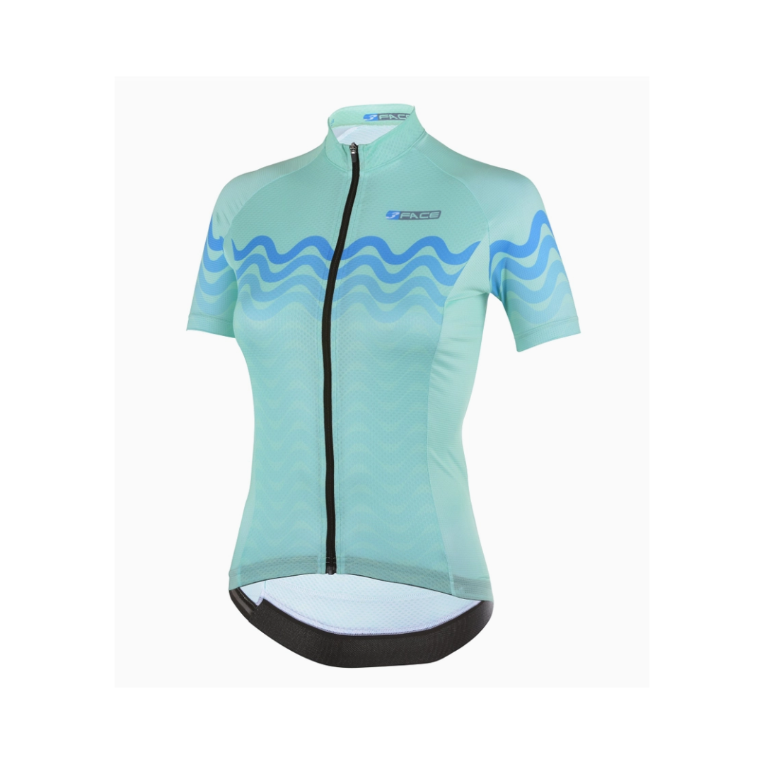 Wave koerstrui dames Aquamarijn - Threeface Cycling Wear