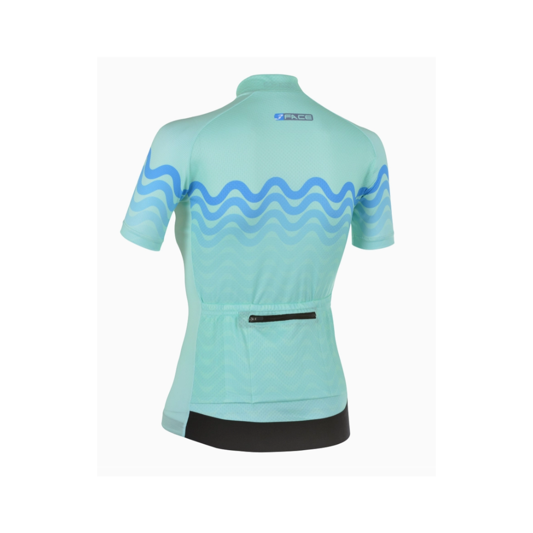 Wave koerstrui dames Aquamarijn - Threeface Cycling Wear