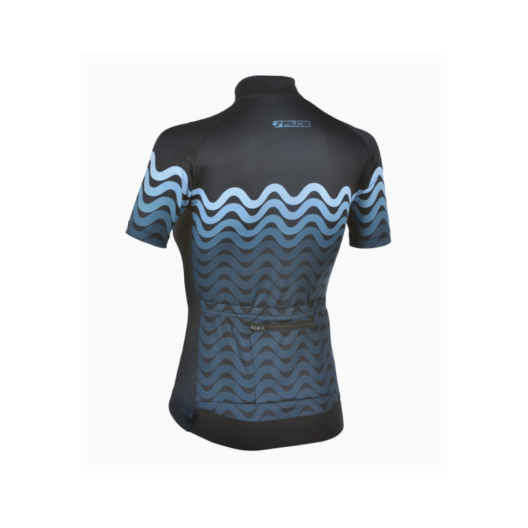 Wave koerstrui dames Donkerblauw Zwart - Threeface Cycling Wear